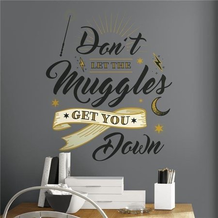 ROOMMATES Roommates RMK3608GM Harry Potter Muggles Quote Peel & Stick Giant Wall Decals RMK3608GM
